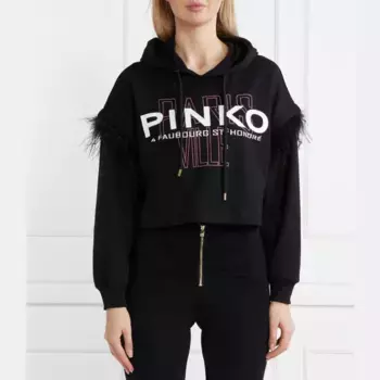 Укороченная толстовка Pinko, черный