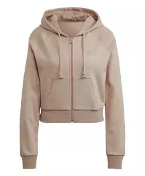Укороченная толстовка с капюшоном Adidas, бежевый