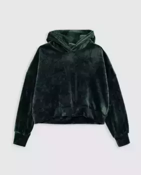 Укороченная толстовка с капюшоном для девочки IKKS, зеленый