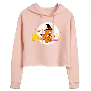 Укороченная толстовка с капюшоном для подростков Care Bears Witch Licensed Character, розовый