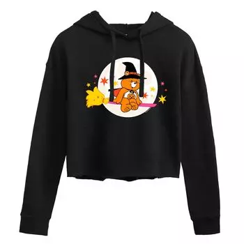 Укороченная толстовка с капюшоном для подростков Care Bears Witch Licensed Character, черный