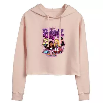 Укороченная толстовка с капюшоном для юниоров Bratz Doll Group Licensed Character, розовый