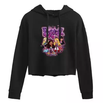 Укороченная толстовка с капюшоном для юниоров Bratz Doll Group Licensed Character, черный