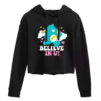 Укороченная толстовка с капюшоном для юниоров Care Bears Believe In U Licensed Character