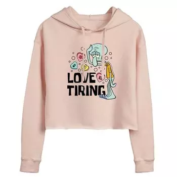 Укороченная толстовка с капюшоном для юниоров «Губка Боб Love Is Tiring» Licensed Character
