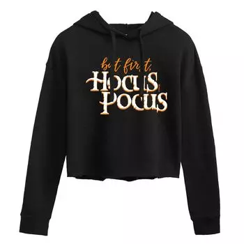 Укороченная толстовка с капюшоном для юниоров Hocus Pocus But First Licensed Character