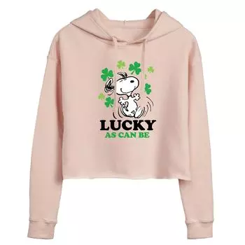 Укороченная толстовка с капюшоном для юниоров Peanuts Snoopy "Lucky As Can Be" Licensed Character