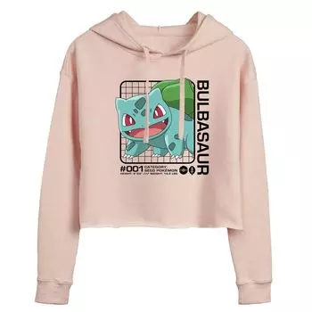 Худи с капюшоном Pokemon Bulbasaur Stats Licensed Character, розовый