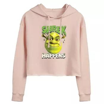 Укороченная толстовка с капюшоном для юниоров Shrek Happens Licensed Character, розовый