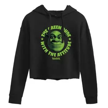 Укороченная толстовка с капюшоном для юниоров Shrek Green Dude Attitude Licensed Character