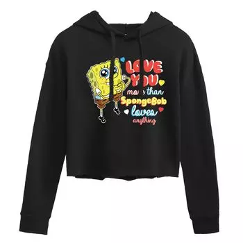 Укороченная толстовка с капюшоном для юниоров SpongeBob Love Licensed Character