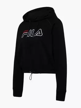 Укороченная толстовка с капюшоном Fila, черный