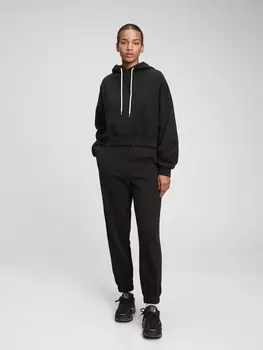 Укороченная толстовка с капюшоном Gap, черный