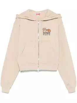 Укороченная толстовка с капюшоном Happy Tiger Kenzo, коричневый