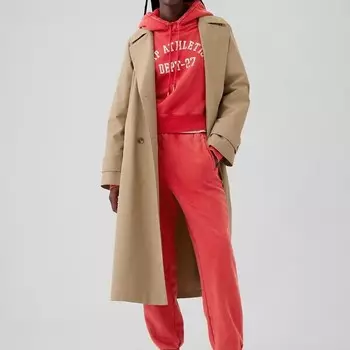 Укороченная толстовка с капюшоном и принтом Gap, красный