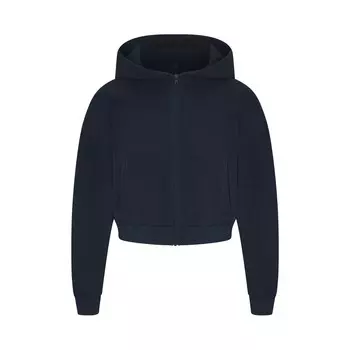 Укороченная толстовка с капюшоном на молнии SKIMS, цвет navy