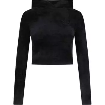 Укороченная толстовка с капюшоном T By Alexander Wang, черный