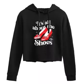 Укороченная толстовка с капюшоном «Волшебник страны Оз» для юниоров All About The Shoes Licensed Character, черный