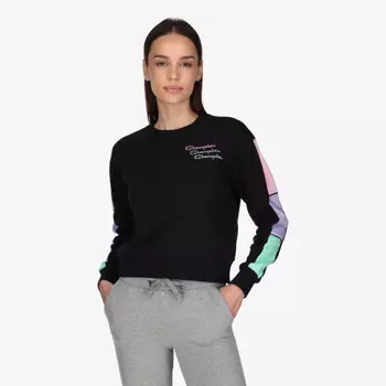 Укороченная толстовка с круглым вырезом Champion, черный