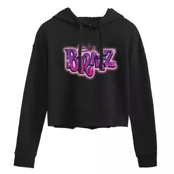 Укороченная толстовка с логотипом Bratz для юниоров Licensed Character, черный