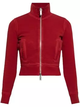 Укороченная толстовка с логотипом DSQUARED2, красный