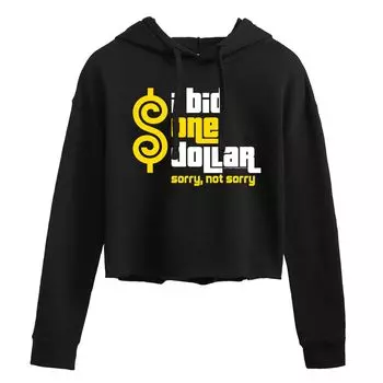 Худи с надписью «I Bid One Dollar» «The Price Is Right» Licensed Character, черный