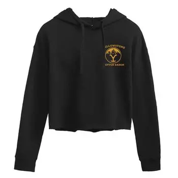 Худи с нагрудным знаком Yellowstone Dutton Ranch Licensed Character, черный