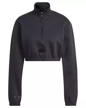 Укороченная толстовка с полумолнией Adidas Sportswear, серый