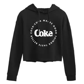 Укороченная толстовка с рисунком Coca-Cola Taste Better для юниоров Licensed Character, черный
