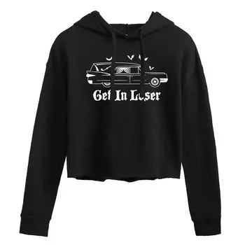 Укороченная толстовка с рисунком для юниоров Get In Loser Hearse Licensed Character