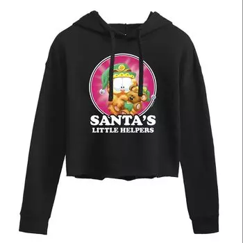Худи с рисунком Garfield Santas Helpers Licensed Character, черный