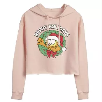 Укороченная толстовка с рисунком Garfield Wreath для юниоров "Happy Holidays" Licensed Character