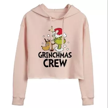 Укороченная толстовка с рисунком Grinchmas Crew для юниоров Dr. Seuss's The Grinch Licensed Character, розовый
