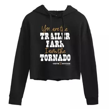 Укороченная толстовка с рисунком «I Am The Tornado» для юниоров Yellowstone Licensed Character, черный