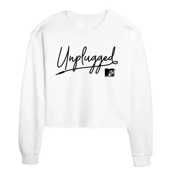 Укороченная толстовка с рисунком MTV "Unplugged" для юниоров Licensed Character, белый