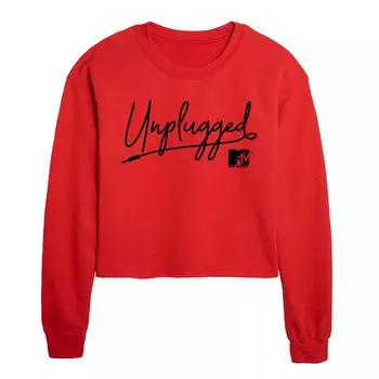 Укороченная толстовка с рисунком MTV "Unplugged" для юниоров Licensed Character, красный