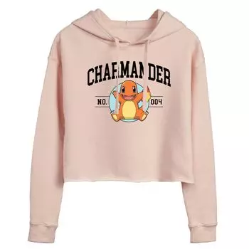 Укороченная толстовка с рисунком Pokemon Charmander 004 для юниоров Licensed Character