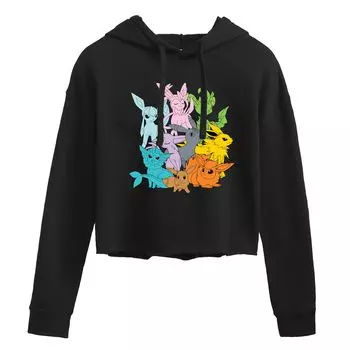 Укороченная толстовка с рисунком Pokemon Eevolutions для юниоров Licensed Character