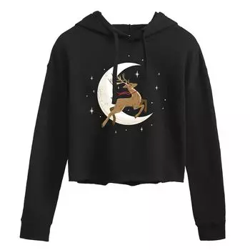 Худи с рисунком Reindeer Moon Licensed Character, черный