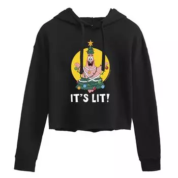 Укороченная толстовка с рисунком SpongeBob It's Lit для юниоров Licensed Character