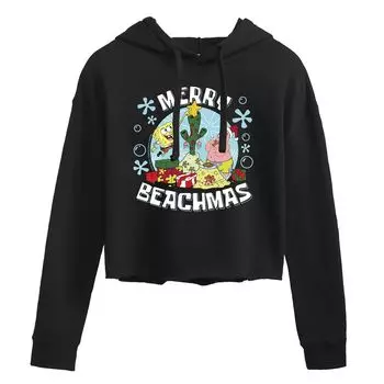 Укороченная толстовка с рисунком SpongeBob Merry Beachmas для юниоров Licensed Character