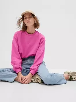 Укороченная толстовка с укороченным логотипом Gap, розовый