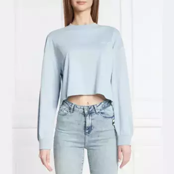 Укороченная толстовка Signature Karl Lagerfeld, синий