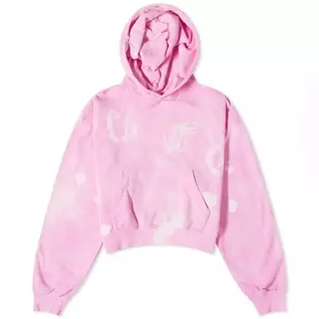 Укороченная толстовка sporty & rich wellness studio tie dye, розовый