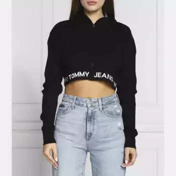 Укороченная толстовка Tommy Hilfiger, черный