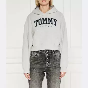 Укороченная толстовка Tommy Hilfiger, серый