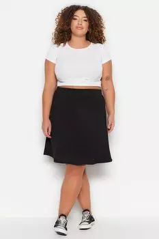 Укороченная юбка Trendyol, черный