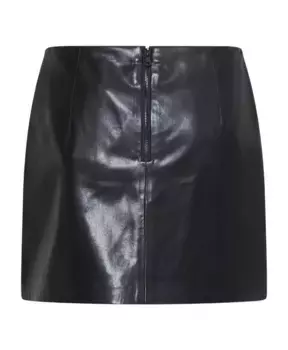 Укороченная юбка в рубчик с буквой R Alice + Olivia, черный