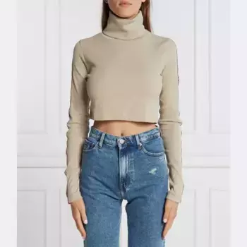 Укороченная водолазка Calvin Klein, бежевый