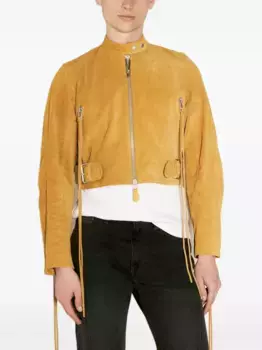 Укороченная замшевая куртка EYTYS, желтый